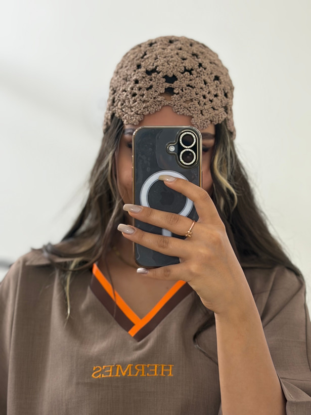 کلاه قلاب بافی دخترونه و زنونه🥰🎀